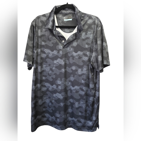 PGA Tour Other - PGA TOUR Men's XL Camo Golf Polo Athletic Performance Shirt Gray Sportswear Dads